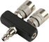 FORNAX 2-Way Straight Air Manifold Splitter with 2 Couplers and 1/4" NPT Male Plug