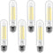E26 LED Bulb 6W Dimmable, 6 Pack, Daylight 5500K Edison Bulb, 700lm Equal 60 Watt, T10 Tubular for Rustic Lighting