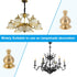 PATIKIL 17 28mm 2 Set x Lamp Finials Caps Knob, Solid Brass Lamp Shade Top Decoration Screw Cap Nuts with Brass