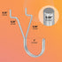 HUHOLE 80 Pack Pegboard Hooks, J-Hook, 1 Inch Silver Hooks, Ideal Display Pegs for Hanging Jewelry, Tools, Retail Items