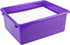 Storex Letter Size Deep Storage Tray, Organizer Bin with Non-Snap Lid, Violet, 5-Pack
