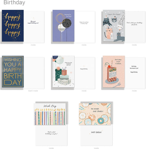Box(60-Count) American Greetings All Occasion Deluxe Card Assortment with Envelopes and Storage