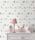 NextWall Colorful Sweet Tweet Peel and Stick Wallpaper