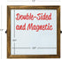Excello Global Products Rustic Double Sided Whiteboard, 11" x 11", Reversible, Magnetic, Portable Easel Board