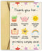 OJsensai Cute Teacher Thank You Card, Best Appreciation Gifts for Daycare Preschool