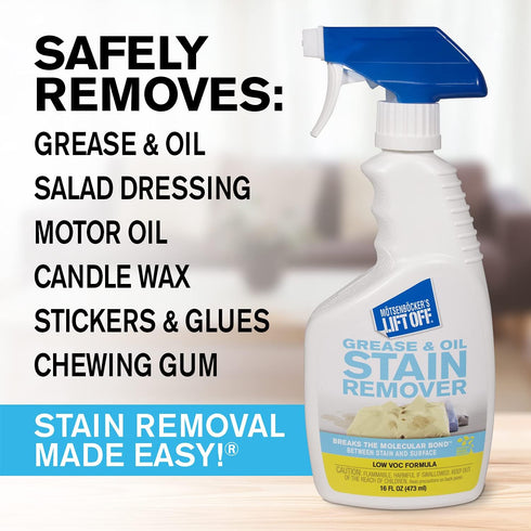Motsenbocker’s Lift Off 43206 16-Ounce Grease and Oil Stain Remover Spray for Carpets and Upholstery
