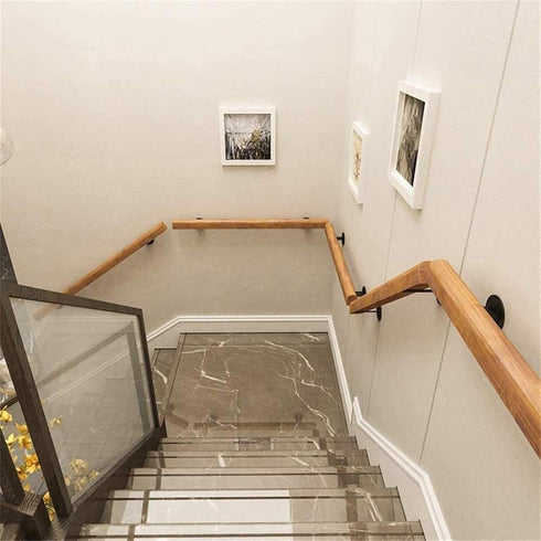 Generic (1ft-20ft) 1ft/30cm) Non-Slip Handrails - Stair Handrails, Complete Kit, Corridor Support Rod, Wood Stair