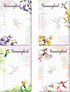 Funny Animal Sticky to Do Notepad, 4 Pads, Chicken Hens Dogs Cats Pigs Lover Gifts, 4 x 6'' (Hummingbird)