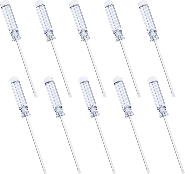 10PCS Mini Slotted Screwdriver Set, 3mm Flat Head for Watch, Eyeglasses, Electronics Repair, 4.72" Length
