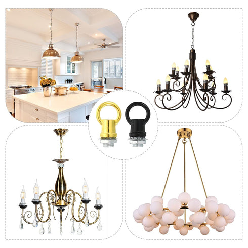 PATIKIL 15kg 37mm M10 1 Set Load ID Lamp Female Loop Holder, Lifting Eye Nut Hook Ring Shape Structural Support