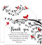 FYSUIMU 50Pcs Funeral Thank You Card Cardinal Bird Branch Sympathy Boxed Thank