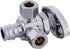 EFIELD Multi-Turn Dual Outlet Angle Stop Valve, 1/2" Expansion PEX-A Pipe Inlet x (3/8 inch x 3/8 inch) Compression
