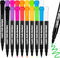 JR.WHITE Liquid Chalk Markers, 18 Pack Wet Erase Markers for Acrylic Fridge Calendar, Fine Tip for Various Surfaces