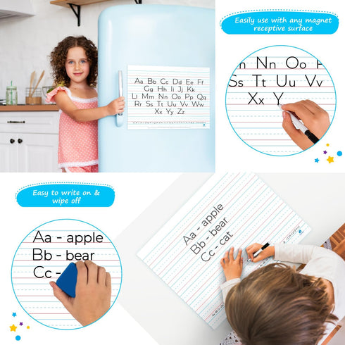 Jumbo Magnetic Handwriting Paper, Magnetic Lined Paper for Whiteboard, Giant Early Writing Page, Classroom Resources
