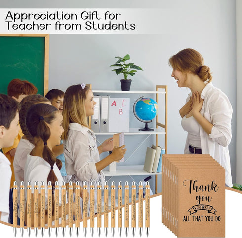 Tinlade 60 Pcs Employee Appreciation Gifts - Bulk Mini Inspirational Notebooks and Motivational Pens for School