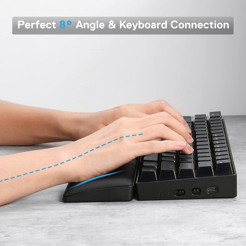P035 60% 61 11.38 2.87 0.78 inch (20mm) Redragon Meteor S Computer Keyboard Wrist Rest Pad, Ergonomic Soft Memory Foam