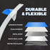 High Density Self Adhesive White Coated Metal Tape, Metal Strip for Magnets, Magnetic Bulletin Strips, Magnetic Bulletin Board, Magnetic Bulletin Bar. Size: 1.4" X 3.3 Feet by GlossyEnd