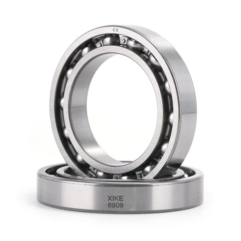XIKE 2 Pcs 6909 C3 Deep Groove Bearing, Chrome Steel Open C3 Clearance for Industrial Equipment
