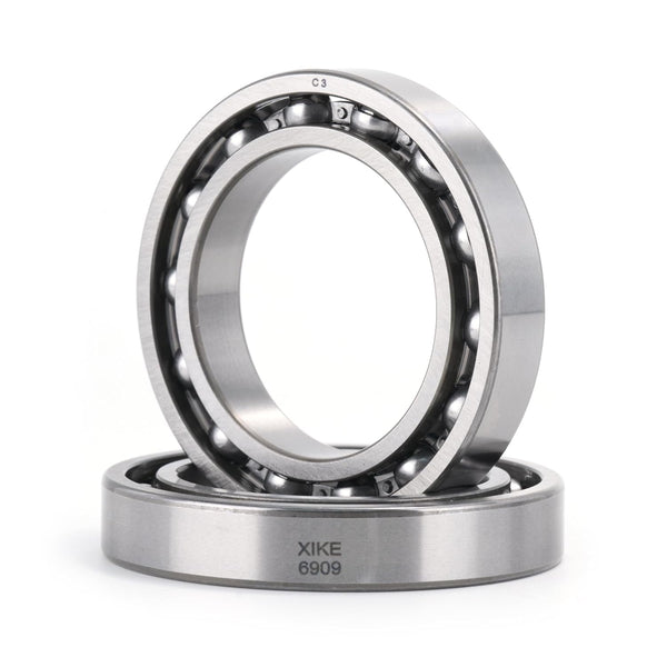XIKE 2 Pcs 6909 C3 Deep Groove Bearing, Chrome Steel Open C3 Clearance for Industrial Equipment