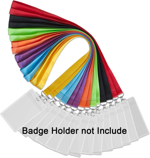 YOUOWO Cruise Lanyards Solid Durable 14 Pack 7 Colors for ID Card Badge Holder Office Neck Keychain