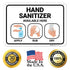 10x7 Inches, 55 Hand Sanitizer Available Here with Apply Rub and Dry Hands Graphic Sign, mil Thick HDPS (high Density