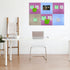 PATIKIL Felt Board Tiles, 4 Pack Self-Adhesive Square Wall Cork Pin Bulletin Board with Push Pins for Home Office Decor