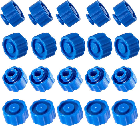 50PCS Simple Syringe Tip Cap, Blue Plum Style Lock Cap for Infusion Tube and Laboratory Supply