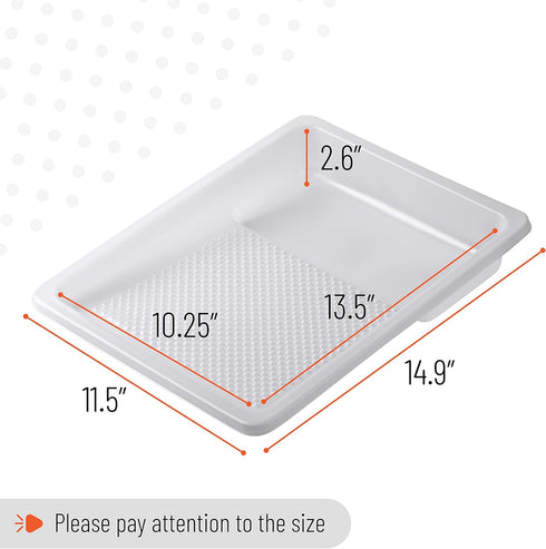 Bates Paint Tray Liner - 9 Inch, 10 Pack Disposable Plastic Paint Trays for House Painting Supplies