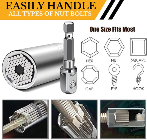 Universal Socket Tools Gifts for Men, Cool Gadgets, Stocking Stuffers for Dad, Husband, Mechanic Tools