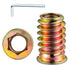 100 Pcs 5/16”-25 Threaded Insert for Wood, Hex Drive Wood Inserts Furniture Nuts