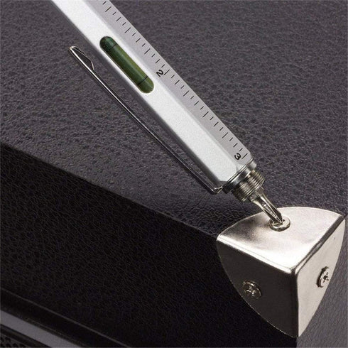 Stylus Pen, 7-in-1 Multi-Tool Touchscreen Stylus, Ballpoint Pen, Ruler, Level, Screwdrivers (3 Pack Black)