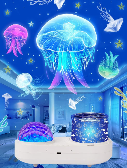 Ocean Wave Projector Night Light for Kids Bedroom - 10 Color Ocean