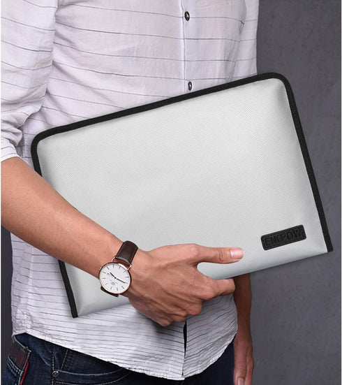 ENGPOW Expanding File Folder - Fireproof Waterproof Document Organizer with 13 Pockets, Zipper Closure, Portable Pouch