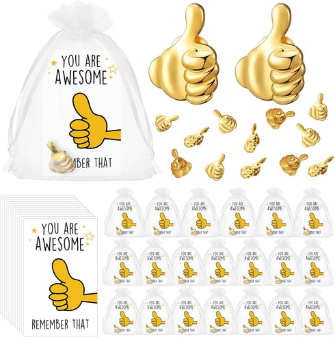 Tondiamo 60 Sets Employee Appreciation Gift Bulk Thumbs up Pin with Thank You