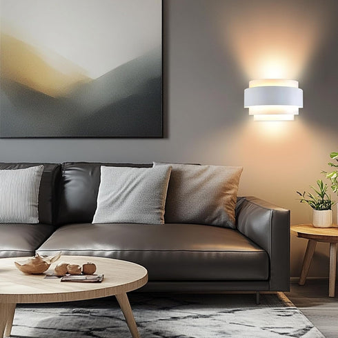 (1PCS) LightInTheBox Modern Wall Sconce Indoor Wall Light Fixture Half Moon Metal Wall Lamp White for Stair Hallway