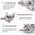 Glarks 36Pcs 304 Stainless Steel M5 Male Thread Machinery Shoulder Lifting Ring Eye Bolt Set with Lock Nuts/Lock Washers