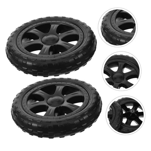 2pcs PRETYZOOM Supermarket Shopping Cart Replacement Wheels Rolling Grocery Cart Wheels
