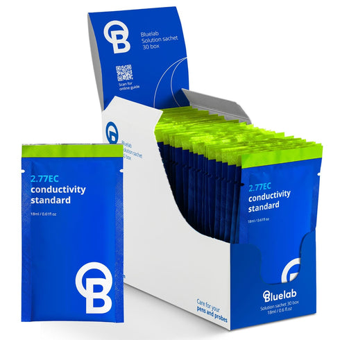 Bluelab EC 2.77 Conductivity Calibration Solution - 30 Sachet Box, Easy Calibration for pH Pens & Meters