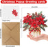 Afniimyapt 10 Sets Poinsettia 3D Poinsettias 3D Poinsettia Christmas Basket Pop Up Cards Paper Basket Popup Greeting