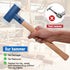 LAOJIEDAO Hammer Dead Blow Nylon with Walnut Handle, Non-Marring Dual-Face Mallet with Steel Shot Core for Tile