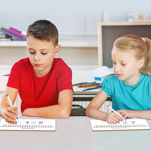 SCRIBBLEDO Negative Number Line Board, 4”x12” Inch Lapboard, Double Sided White Board for Math Manipulatives