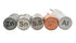 EISCO 5pc Hooked Metal Cylinders Set - Copper, Tin, Aluminum, Zinc, Stainless Steel for Density Investigation