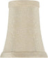 Aspen Creative 30013-2A, 2-1/2" 4" 5" Set 2 Bell Clip-On Chandelier Lamp Shade, Butter Crme, Top x Bottom x Slant