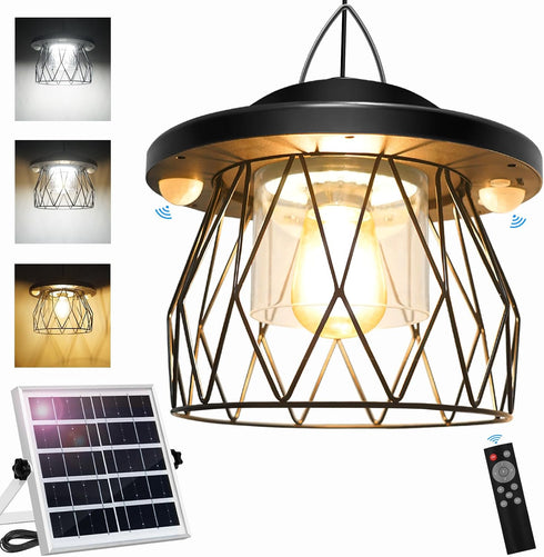 AEQ Solar Shed Light Outdoor Work Day/Night, Gazebo Lights Solar Hanging Lights