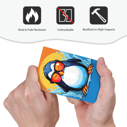 HTSAHKV 3 5 Inch Funny Penguin Wall Plate Light Switch Cover Single Gang Outlet Faceplate Print Plate Cover X