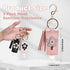 Wshxjzyay 3 30ml Pieces Small Hand Sanitizer Keychain, Portable Leather Hand Sanitizer Holder Travel Size for Lotion