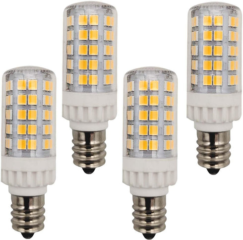 LED E12 Candelabra Bulb, 5W 600LM, Salt Rock Lamp Appliance Refrigerator Light Replacement, 60 Watt C7 Incandescent