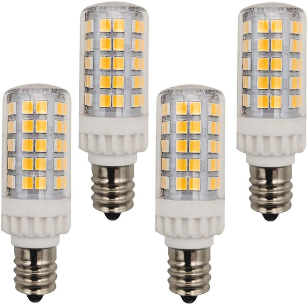 LED E12 Candelabra Bulb, 5W 600LM, Salt Rock Lamp Appliance Refrigerator Light Replacement, 60 Watt C7 Incandescent