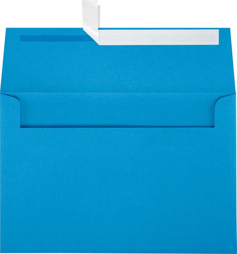 LUXPaper A8 Invitation Envelopes, Peel & Press, 5 1/2" x 8 1/8", Pool Blue, 80lb. Text, 50 Qty