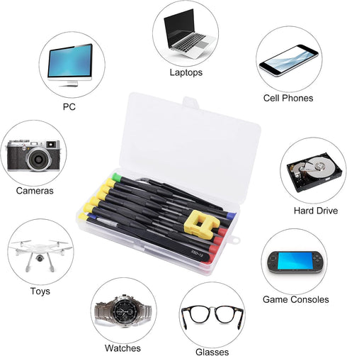 Mini Precision Screwdriver Set, 18PCS Small Magnetic Screwdriver Kit with Tweezers & Magnetizer for Repairing